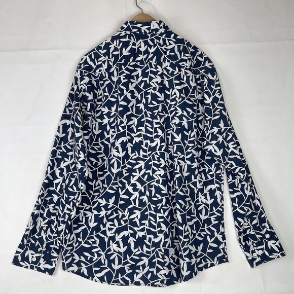 Amazon Essentials Men's Sz XL Blue long sleeved linen cotton shirt regular fit - Picture 13 of 14